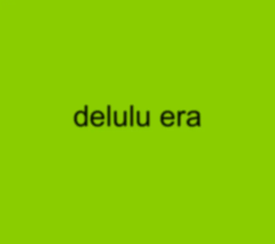 brat image with aesthetic mood text delulu era